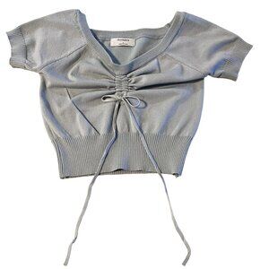 THINKABLE, LIGHT GRAY, SMALL, CROP TOP, MIDRIFF TOP